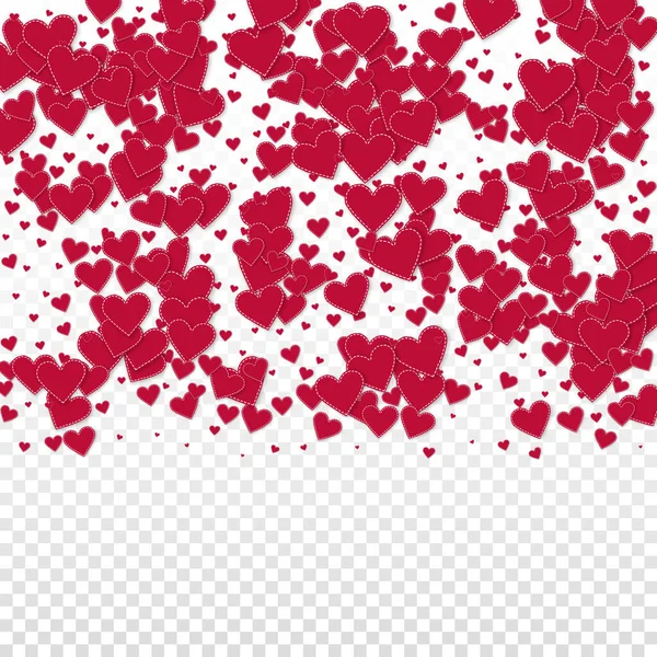 Красное Сердце Любит Конфетти День Святого Валентина Градиентный Потрясающий Фон — стоковый вектор