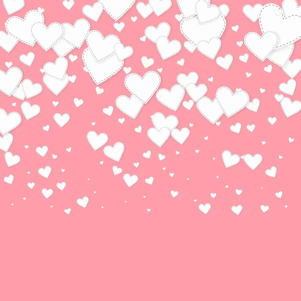 Cœur Blanc Adore Les Confettis Valentine Day Gradient Terrible Fond — Image vectorielle