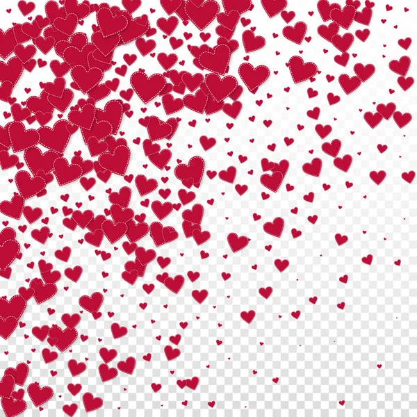 Corazón Rojo Ama Los Confettis Día San Valentín Gradiente Fondo — Vector de stock