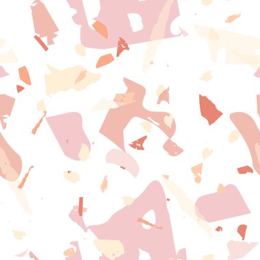 Terrazzo kusursuz desen. Taşlı turuncu gerçekçi mermer dokusu. Doğal taşlardan, granitten, kuvarstan, mermerden, betondan yapılmış arka plan. Terrazzo pürüzsüz desenli serin renklerde. 