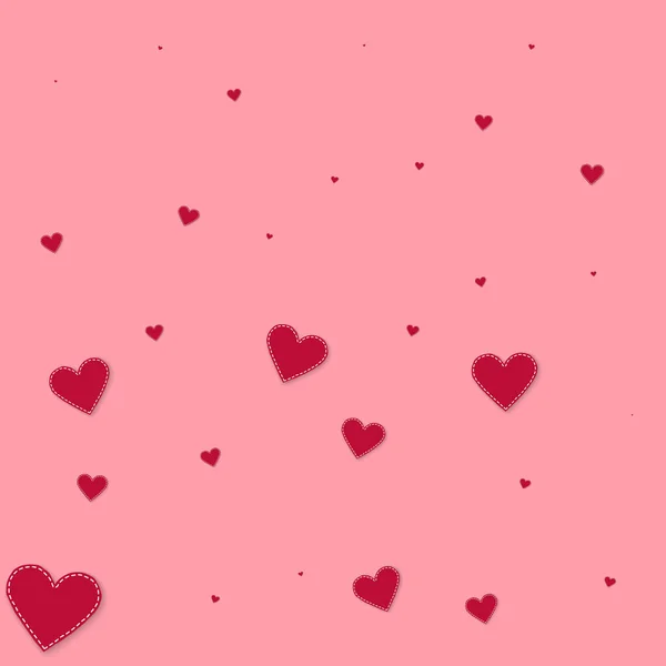 Червоне Серце Любить Конфеті День Святого Валентина Випадає Дуже Рідко — стоковий вектор