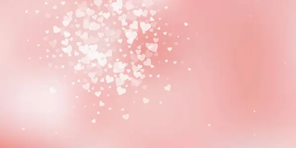 白い心の愛の告白 バレンタインデーの爆発信じられないほどの背景 色の遷移の背景に透明な心の告白落下 劇的なベクトル図 — ストックベクタ