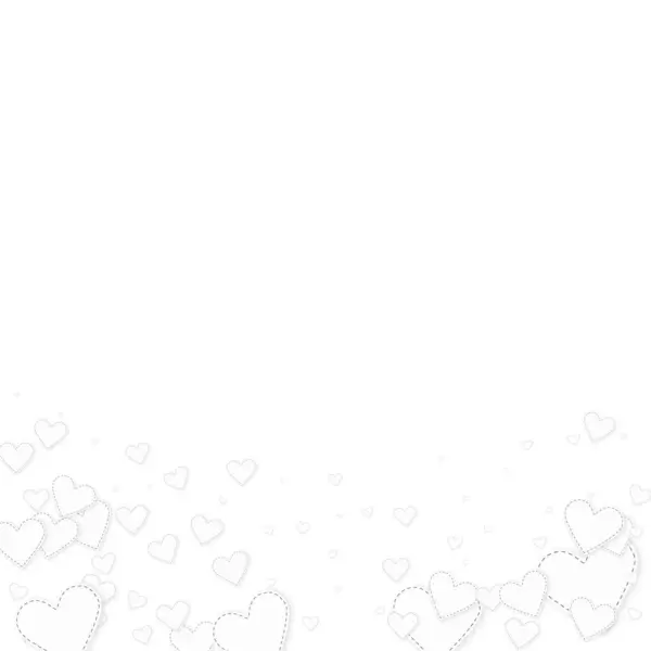 Белое Сердце Любит Конфетти День Святого Валентина Градиентный Идеальный Фон — стоковый вектор