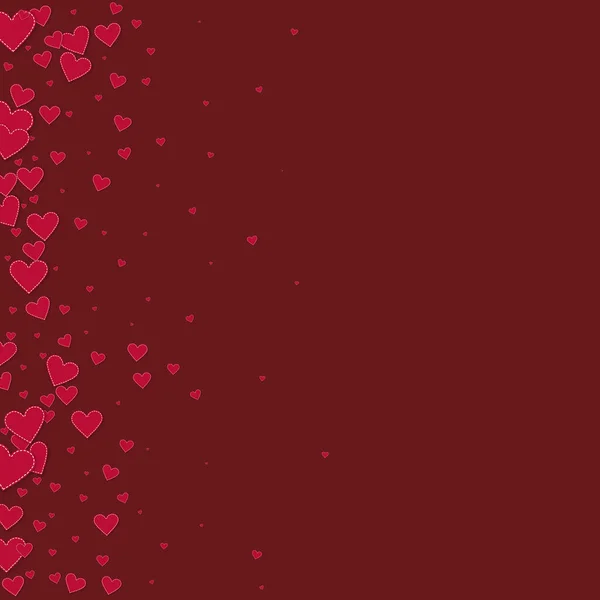 Corazón Rojo Ama Los Confettis Gradiente Del Día San Valentín — Vector de stock