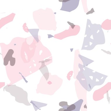 Terrazzo kusursuz desen. Modern klasik döşeme dokusu. Doğal taşlardan, granitten, kuvarstan, mermerden, betondan yapılmış arka plan. Terrazzo pürüzsüz desenli serin renklerde. 