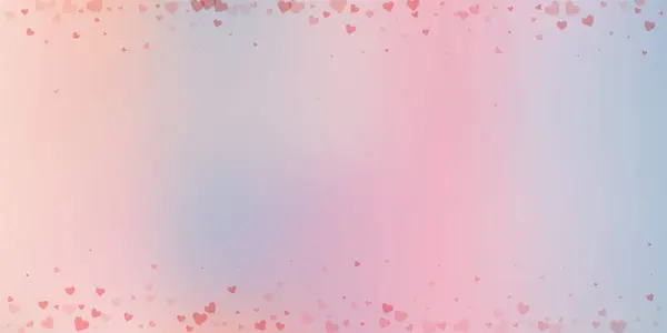 Cœur Rouge Adore Les Confettis Frontière Saint Valentin Beau Fond — Image vectorielle