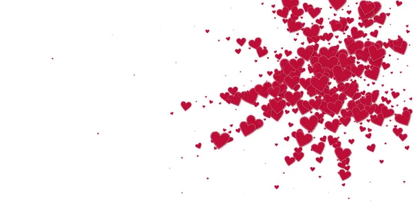 Red Heart Love Confettis Valentine Day Explosion Flawless Background Falling — Stock Vector
