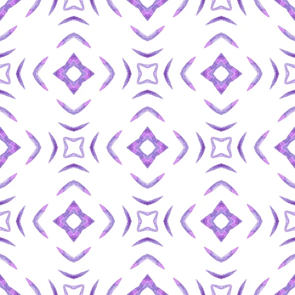 エキゾチックなシームレスなパターン 紫の見事なBohoシックな夏のデザイン 繊維準備驚くべき印刷 水着生地 夏のエキゾチックなシームレスな国境 — ストック写真