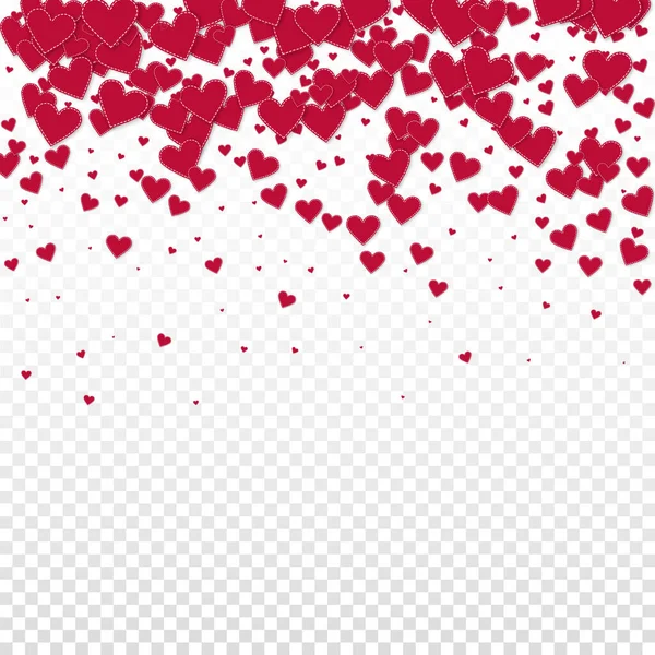 Corazón Rojo Ama Los Confettis Día San Valentín Gradiente Impresionante — Archivo Imágenes Vectoriales