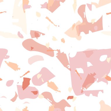 Terrazzo kusursuz desen. Taşlı turuncu gerçekçi mermer dokusu. Terrazzo pürüzsüz desenli, serin renklerde. Doğal taşlardan, granitten, kuvarstan, mermerden, betondan yapılmış arkaplan. 