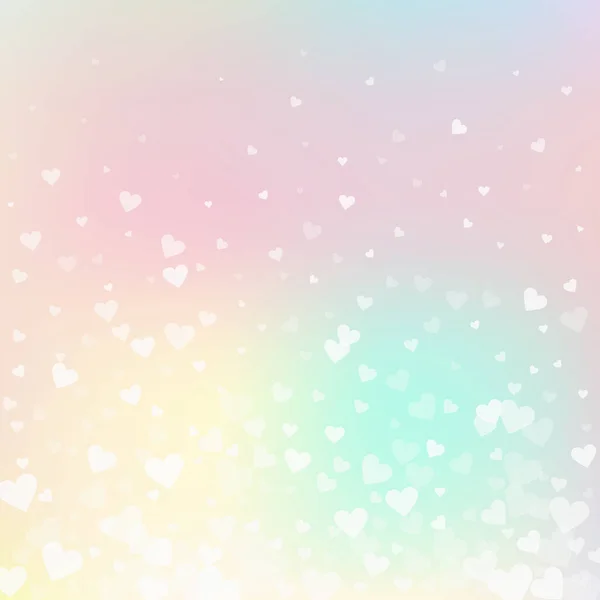 Cœur Blanc Adore Les Confettis Valentine Day Gradient Bold Background — Image vectorielle