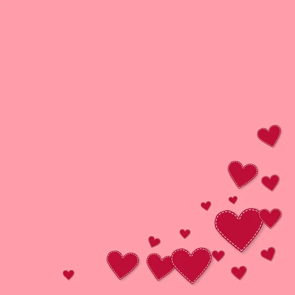 Cœur Rouge Adore Les Confettis Valentine Day Corner Fond Bizarre — Image vectorielle