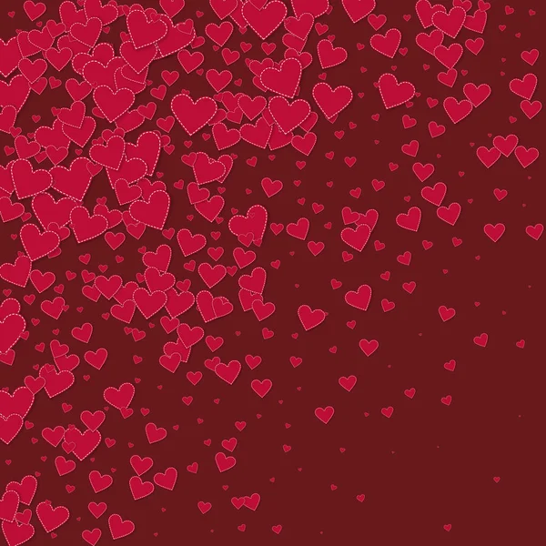 Corazón Rojo Ama Los Confettis Día San Valentín Gradiente Digno — Vector de stock