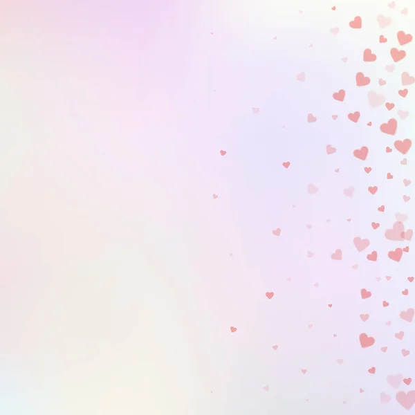 Cœur Rouge Adore Les Confettis Valentin Gradient Fond Mignon Confettis — Image vectorielle