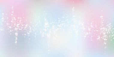 Beyaz kalp konfetileri sever. Sevgililer Günü yağan yağmurlar harika bir arka plan. Şeffaf kalp konfetileri yumuşak arka planda. Zarif vektör illüstrasyonu.