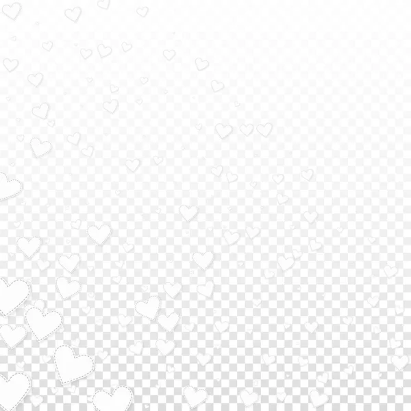 Cœur Blanc Adore Les Confettis Coin Saint Valentin Fond Audacieux — Image vectorielle