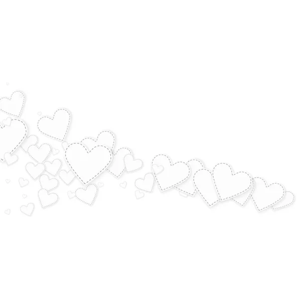 Cœur Blanc Adore Les Confettis Comète Saint Valentin Fond Exceptionnel — Image vectorielle