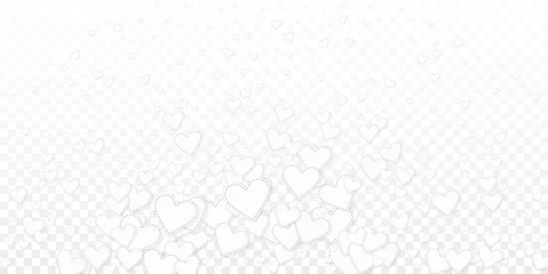 Corazón Blanco Ama Los Confettis Día San Valentín Explosión Fondo — Vector de stock