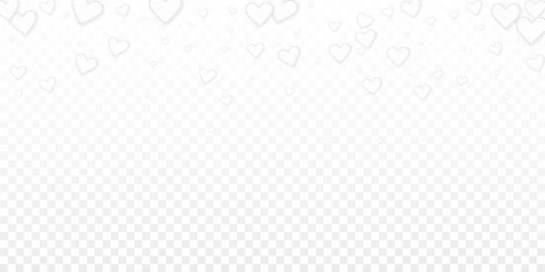 白い心の愛の告白 バレンタインデーのグラデーションの背景を切り替える 透明感のある背景に縫い付けられた紙のハートのコンフェッティ 優れたベクターイラスト — ストックベクタ