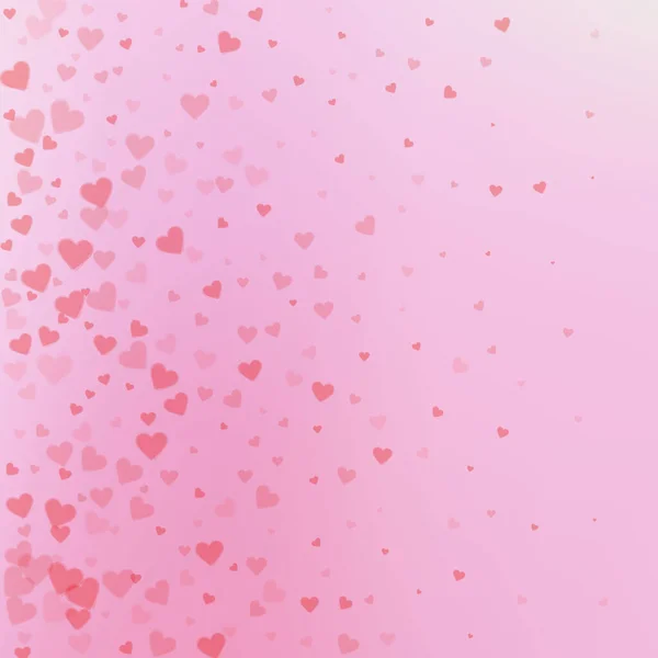 Corazón Rojo Ama Los Confettis Gradiente Del Día San Valentín — Vector de stock