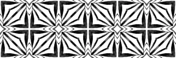Egzotik Pürüzsüz Desen Siyah Beyaz Enfes Boho Şık Yaz Tasarımı — Stok fotoğraf