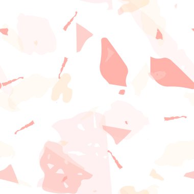 Terrazzo kusursuz desen. Pastel Venedik kaldırım taklidi fayans. Terrazzo pürüzsüz desenli, serin renklerde. Doğal taşlardan, granitten, kuvarstan, mermerden, betondan yapılmış arkaplan. 