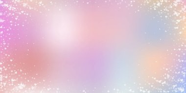 Beyaz kalp konfetileri sever. Sevgililer Günü 'nün canlı bir geçmişi var. Pembe arka planda şeffaf kalp konfetileri. Olağanüstü vektör illüstrasyonu.