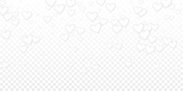 Белое Сердце Любит Конфетти День Святого Валентина Градиентный Памятный Фон — стоковый вектор