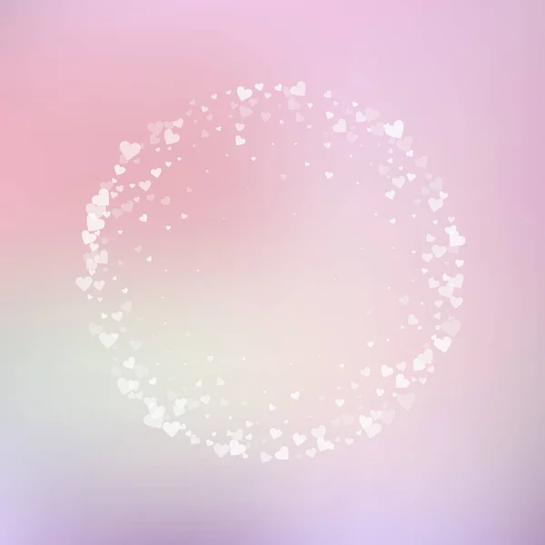 Cœur Blanc Adore Les Confettis Valentine Day Frame Fond Impeccable — Image vectorielle