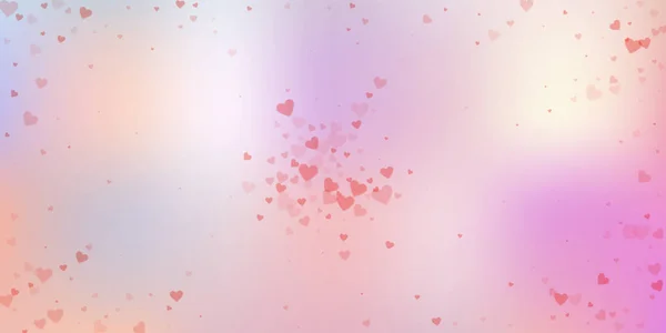 Червоне Серце Обожнює Конфеттіс День Святого Валентина Вибух Чарівний Фон — стоковий вектор