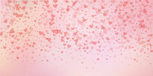 Coração Vermelho Amor Confettis Dia Dos Namorados Gradiente Fundo Original — Vetor de Stock