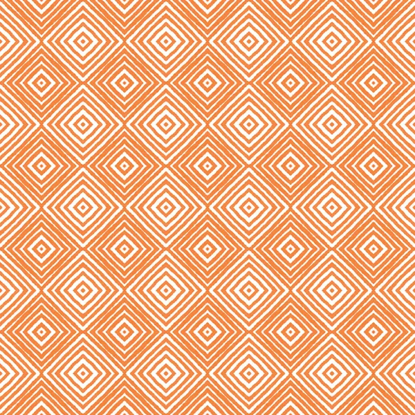 Arabesque hand drawn pattern. Orange symmetrical kaleidoscope background. Textile ready uncommon print, swimwear fabric, wallpaper, wrapping. Oriental arabesque hand drawn design.