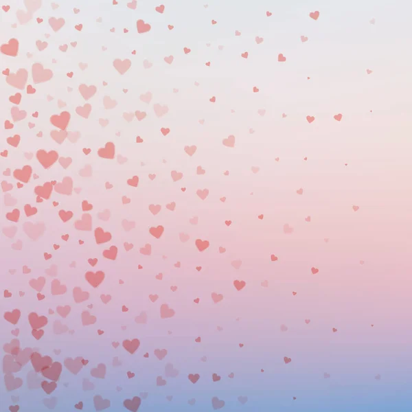 Cœur Rouge Adore Les Confettis Valentine Day Gradient Tentant Fond — Image vectorielle