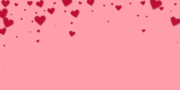 Coração Vermelho Amor Confettis Dia Dos Namorados Cair Chuva Fundo —  Vetores de Stock