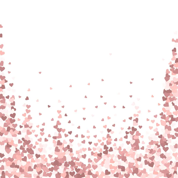 Конфетти Розовым Сердцем День Святого Валентина Падает Дождь Стильный Фон — стоковый вектор