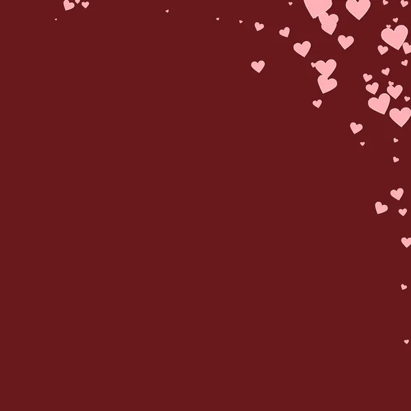 Corazón Rosado Amor Confettis Rincón Del Día San Valentín Fondo — Vector de stock