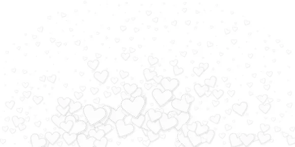 Corazón Blanco Ama Los Confettis Día San Valentín Explosión Vibrante — Vector de stock