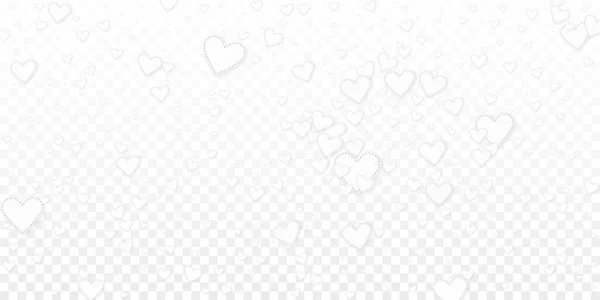 Corazón Blanco Ama Los Confettis Día San Valentín Explosión Fantástico — Vector de stock