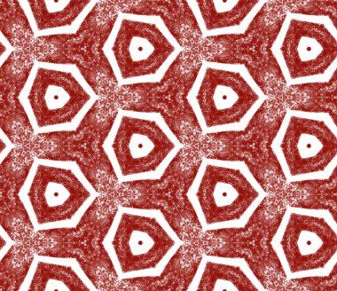 Madalyon pürüzsüz desen. Kestane rengi simetrik kaleydoskop. Suluboya madalyonu, pürüzsüz fayans. Tekstil hazır, mayo, kumaş, duvar kağıdı, ambalaj..