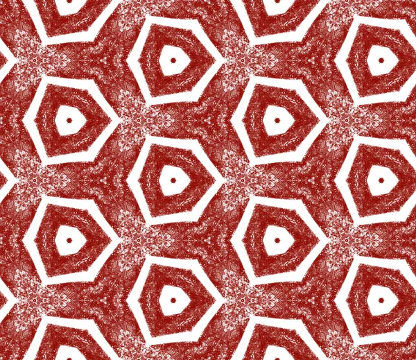 Medallion Seamless Pattern Maroon Symmetrical Kaleidoscope Background Watercolor Medallion Seamless — Stock Photo, Image