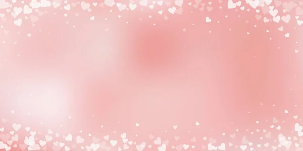 Corazón Blanco Ama Los Confettis Día San Valentín Viñeta Fondo — Archivo Imágenes Vectoriales
