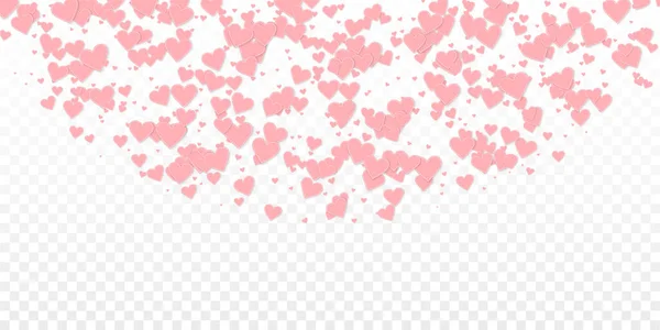 Coeur Rose Adore Les Confettis Saint Valentin Demi Cercle Arrière — Image vectorielle