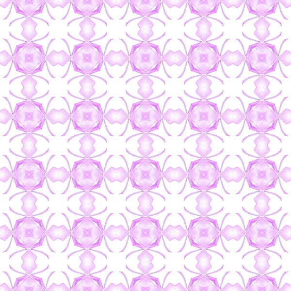 Акварель Летняя Этническая Граница Фиолетовый Исключительный Летний Дизайн Текстиль Готов — стоковое фото