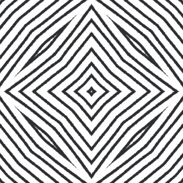 Döşemeli suluboya deseni. Siyah simetrik kaleydoskop. Tekstil hazır enerjik baskı, mayo kumaş, duvar kağıdı, ambalaj. Elle boyanmış suluboya pürüzsüz.