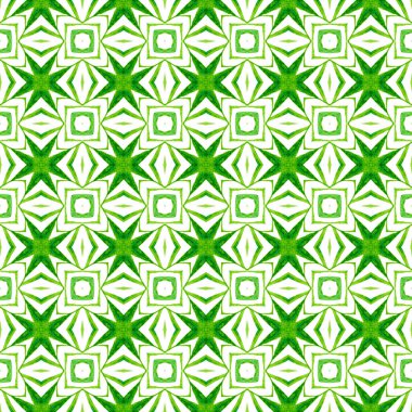 Madalyon pürüzsüz desen. Yeşil muhteşem boho şık yaz tasarımı. Tekstil hazır ince baskı, mayo kumaş, duvar kağıdı, ambalaj. Suluboya madalyonu, kusursuz sınır.