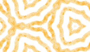 Arabesk el çizimi desen. Sarı simetrik kaleydoskop arka planı. Tekstil baskıya hazır, mayo kumaş, duvar kağıdı, ambalaj. Doğulu arabesk el çizimi tasarımı.