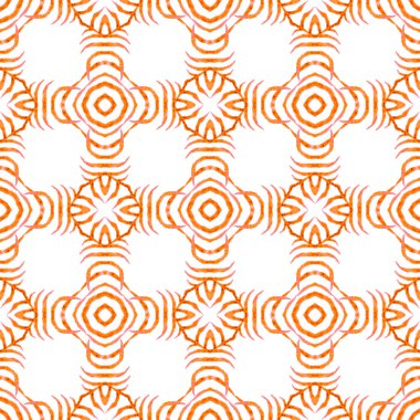 Tekstil hazır ince baskı, mayo kumaş, duvar kağıdı, ambalaj. Turuncu muhteşem boho şık yaz tasarımı. El yapımı Arabesk tasarımı. Doğulu arabesk el çizimi sınır.