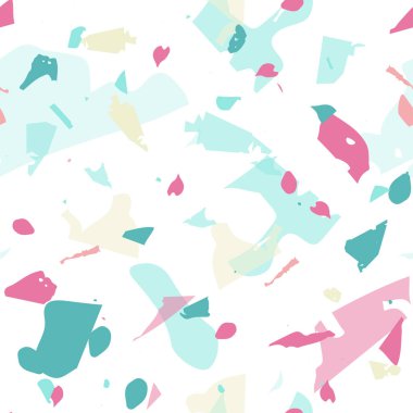Terrazzo kusursuz desen. Modern klasik döşeme dokusu. Terrazzo pürüzsüz desenli, serin renklerde. Doğal taşlardan, granitten, kuvarstan, mermerden, betondan yapılmış arkaplan. 