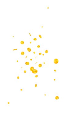 Bitcoin, internet para birimleri düşüyor. Akıllara durgunluk veren BTC paraları. Kripto para, dijital para. Büyük ikramiye, servet ya da başarı konsepti. Vektör illüstrasyonu.