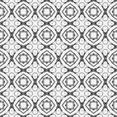 Elle boyanmış suluboya kenar. Siyah ve beyaz şık boho şık yaz tasarımı. Tekstil hazır güzel baskı, mayo kumaş, duvar kağıdı, ambalaj. Döşemeli suluboya arkaplan.